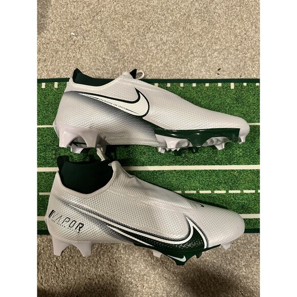 Nike Vapor Edge Pro 360 P Football Cleats White Green Mens size 13.5 CV6345-103